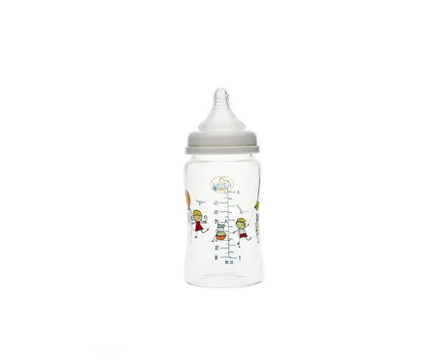 Biberon sticla gat larg Minut Baby 180 ml 0+