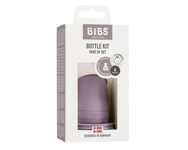 Kit pentru biberon din sticla Bibs mauve