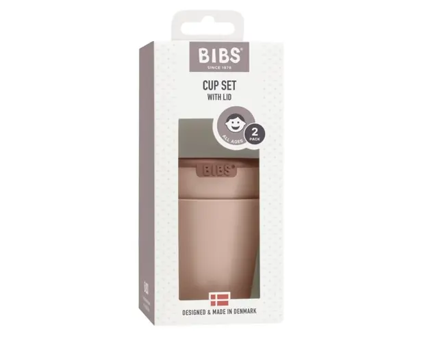Set 2 pahare Bibs pentru bebelusi blush