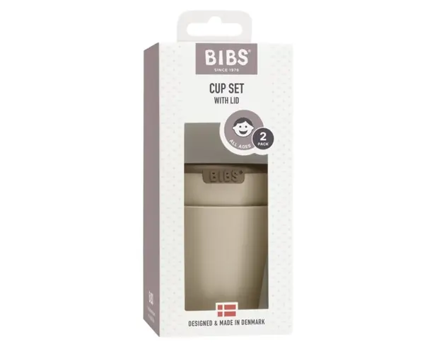 Set 2 pahare Bibs pentru bebelusi vanilla