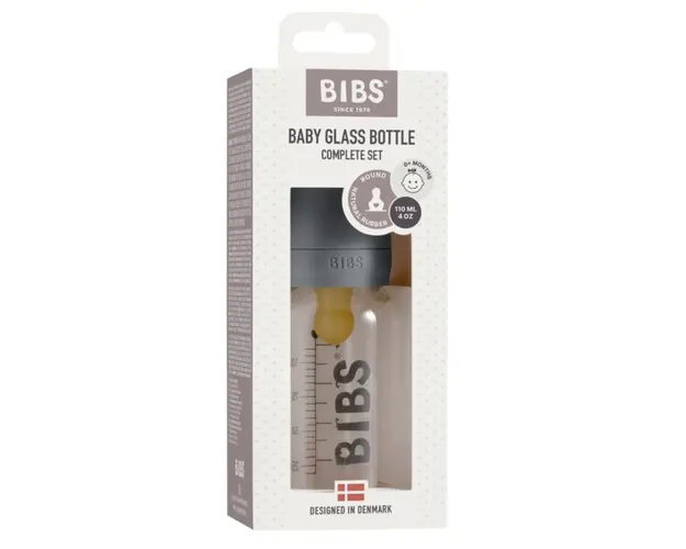 Biberon anticolici din sticla Bibs 110 ml iron