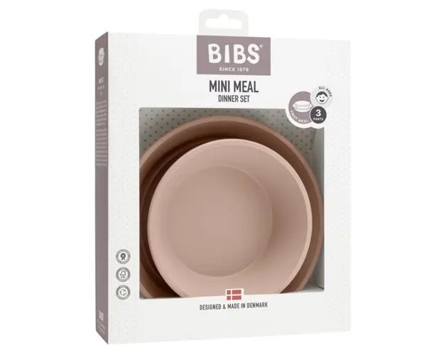 Farfurie si bol pentru diversificare si hranire Bibs blush