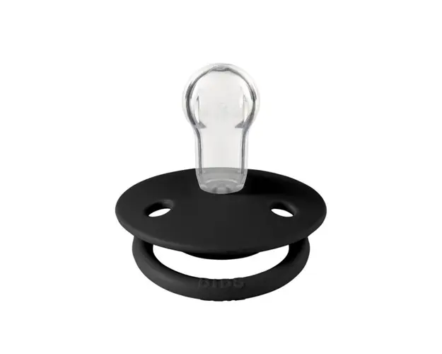 Suzeta de lux silicon Bibs tetina rotunda marime universala 0-3 ani Black