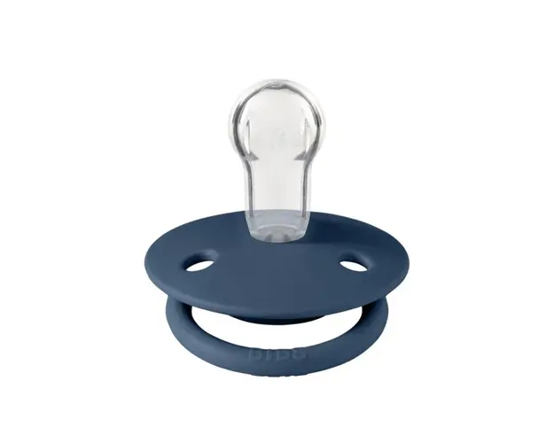 Suzeta de lux silicon Bibs tetina rotunda marime universala 0-3 ani Steel Blue