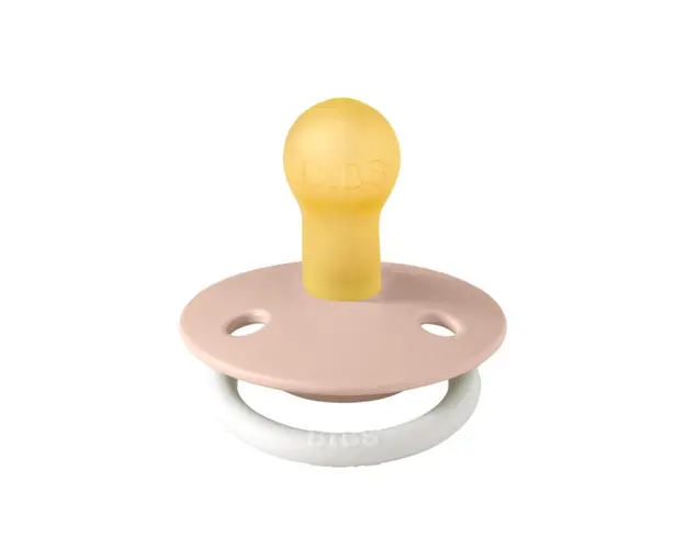 Suzeta fosforescenta Bibs de lux Glow Latex tetina rotunda 0 luni + Blush