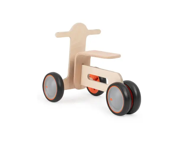 Bicicleta cu 3 roti pentru copii Tribike MamaToyz lemn natural fara pedale