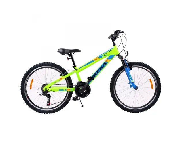 Bicicleta mountainbike copii Omega Gerald 24 inch 18 viteze verde