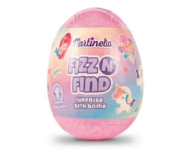 Bila de baie efervescenta cu surpriza pentru copii Martinelia roz