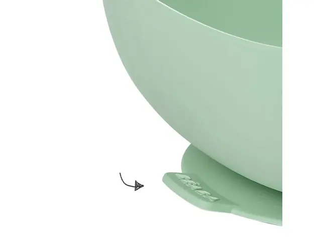 Bol silicon cu ventuza Beaba Sage Green