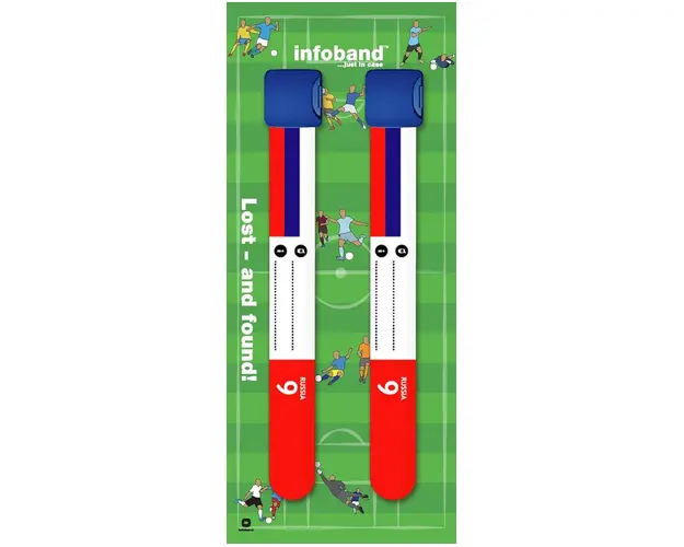 Bratara reutilizabila de identificare pentru copii infoband set 2 bratari Rusia