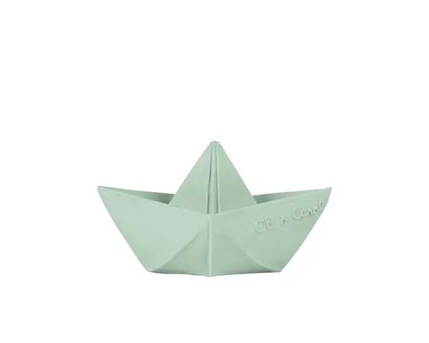 Jucarie pentru baie Barcuta Origami menta