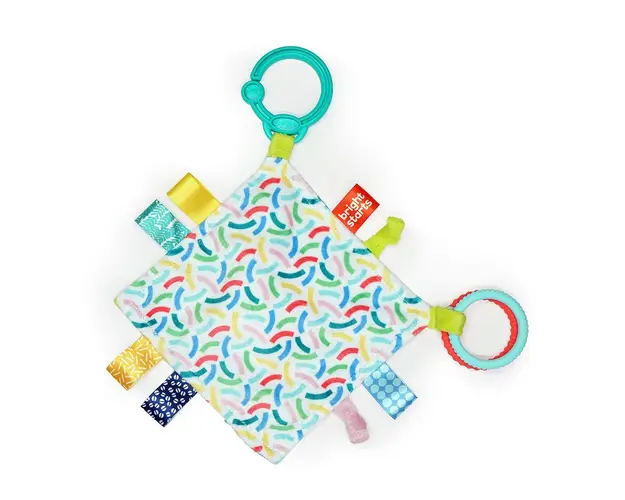 Jucarie mini paturica cu animalute vesele Bright Starts