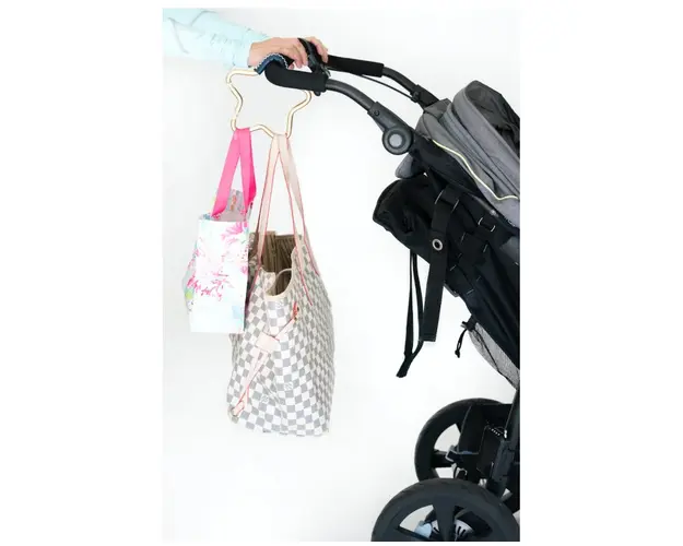 Carlig pentru carucior Steluta argintiunegru Buggygear