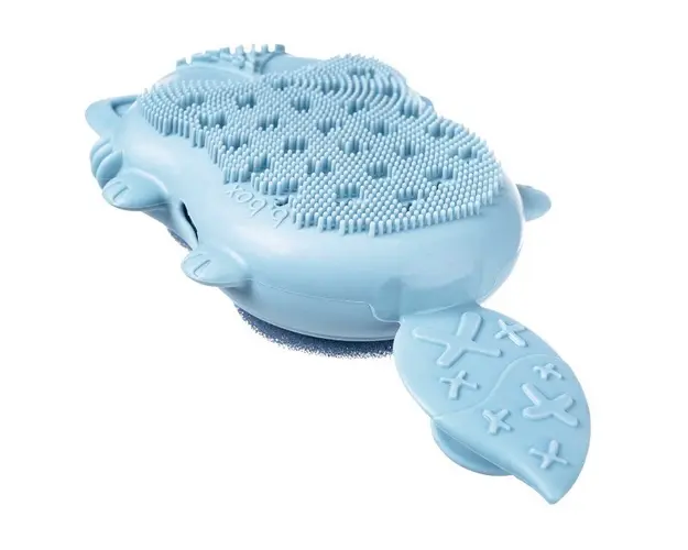 Burete de baie B.Box cu perie de silicon pentru bebelusi 0 luni+
