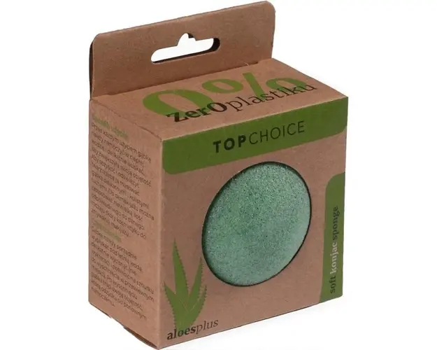 Burete Konjac pentru curatarea tenului pe baza de aloe, 0 plastic Top Choice 37269