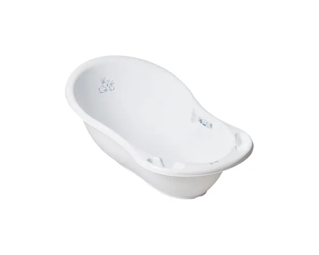 Cadita copii 86 cm Little Bunnies alba cu senzor de temperatura