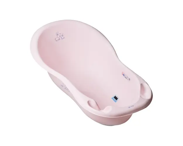 Cadita copii 86 cm Little Bunnies roz cu senzor de temperatura