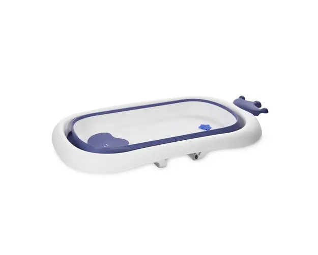 Cadita pliabila pentru bebelusi 83 cm cu dop de scurgere Royal Blue