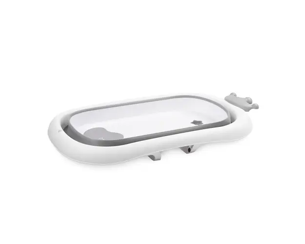 Cadita pliabila pentru bebelusi 83 cm cu dop de scurgere Royal Grey