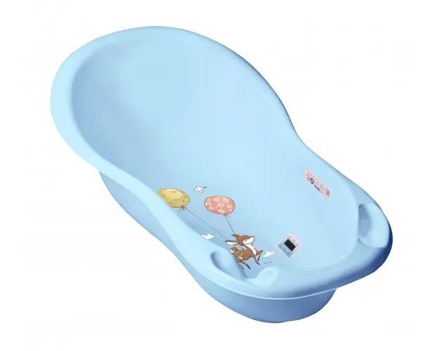 Cadita Tega Baby Forest 102 cm cu senzor de temperatura Albastru