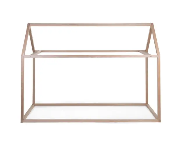 Cadru pat casuta Childhome 90x200 cm lemn natural
