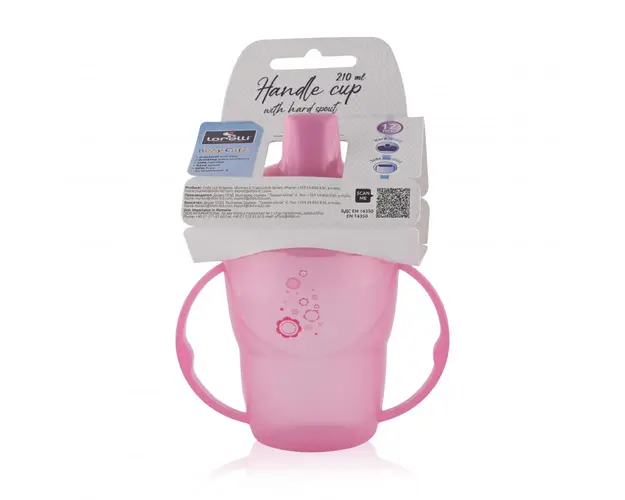 Cana cu manere si cioc 12 luni+ 210 ml Pink