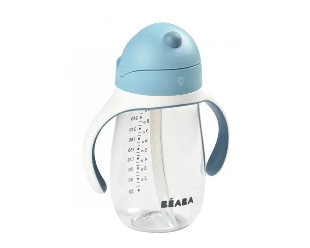 Cana cu pai din tritan Beaba 300 ml Windy Blue