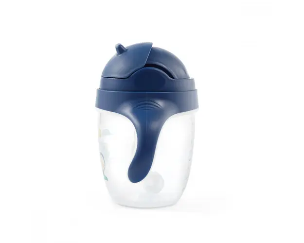 Cana cu pai Baby Ono pentru copii 240 ml albastru