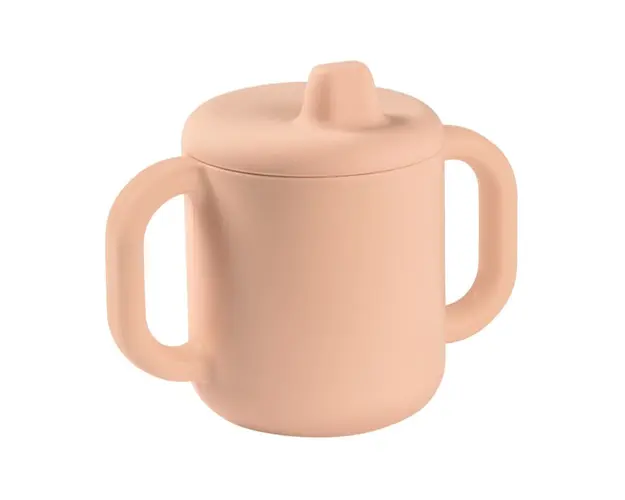 Cana de antrenament silicon Beaba Pink