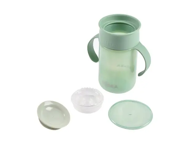 Cana de invatare Beaba 340 ml sage green
