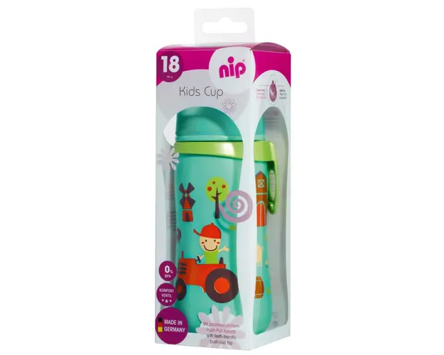 Cana Kids Cup Boy PP 330 ml antipicurare cu clip de prindere 18+ luni