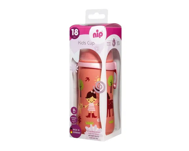 Cana Kids Cup Girl PP 330 ml antipicurare cu clip de prindere 18+ luni