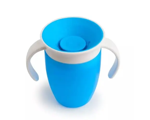 Cana Miracle 360 Munchkin cu manere 207ml 6L+ blue