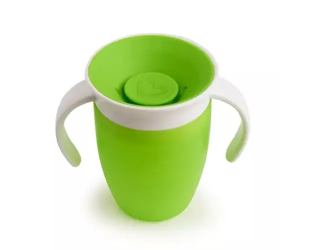 Cana Miracle 360 Munchkin cu manere 207ml 6L+ green
