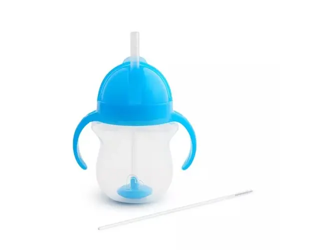 Cana Munchkin Any Angle Click Lock cu pai flexibil si manere 6L+ 207ml blue