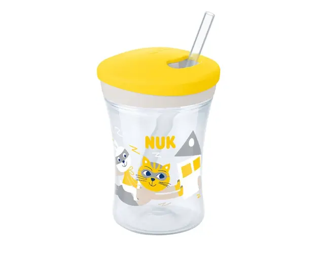 Cana Nuk Evolution Action cu pai 230 ml de la 12 luni galben