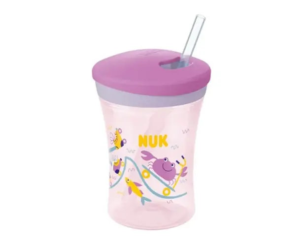 Cana Nuk Evolution Action cu pai 230 ml de la 12 luni roz