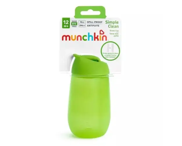Cana Simple Clean Munchkin cu pai 296ml 12L+ green