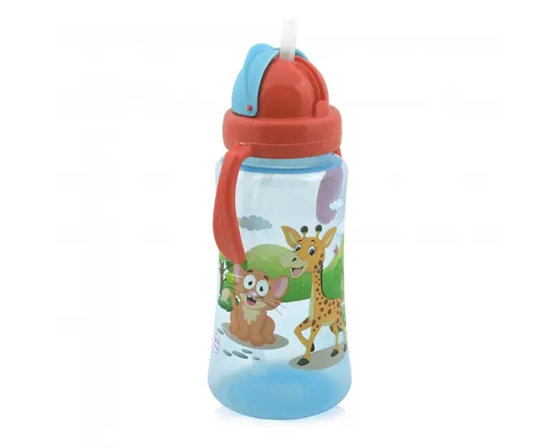 Cana sport cu manere si pai moale 12 luni+ 330 ml Blue