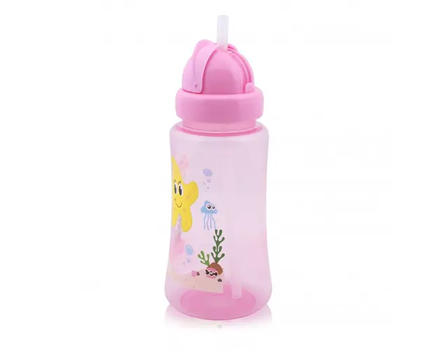 Cana sport cu pai moale 12 luni+ 330 ml Pink