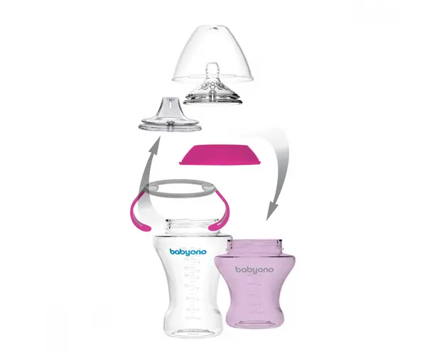 Canita anti-varsare cu tetina adaptor moale 180 ml RozMov