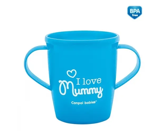 Canita antrenament cu manere 250 ml albastra