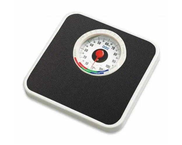 Cantar mecanic Perfect Medical cu indicator de sanatate si suprafata cauciucata antiderapanta