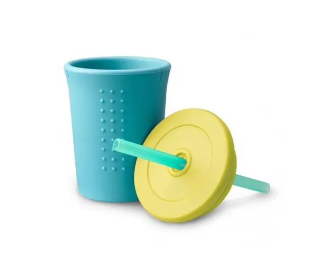 Capac Silikids din silicon pentru pai Yellow