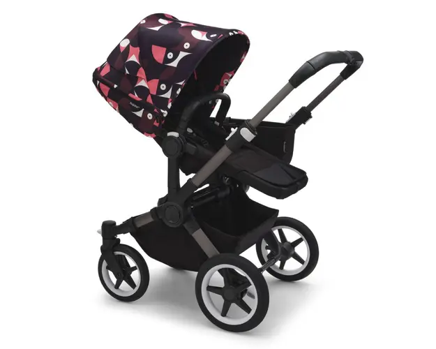 Capotina carucior Bugaboo Donkey 5 Animal explorer pink red