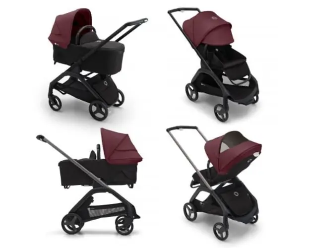 Capotina carucior Bugaboo Dragonfly dark cherry