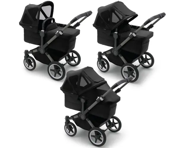 Capotina cu extensie plasa insecte Bugaboo Donkey midnight black