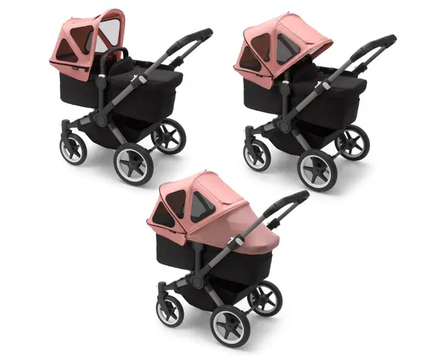 Capotina cu extensie plasa insecte Bugaboo Donkey morning pink