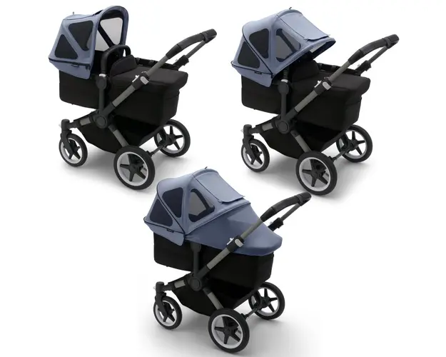 Capotina cu extensie plasa insecte Bugaboo Donkey seaside blue