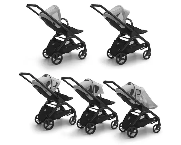 Capotina cu extensie plasa insecte Bugaboo Dragonfly misty grey